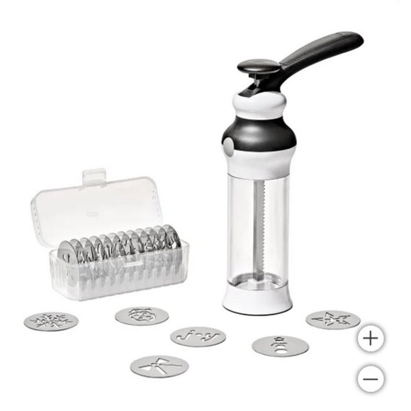 OXO SoftWorks Cookie Press with 18 Cookie Disks NIB - Picture 2 of 7